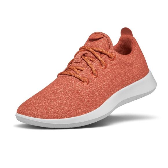Allbirds Men’s Wool Runner Sneakers Size 10 Orange Textured Comfort Minimalist - Picture 1 of 10